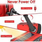 Crank dynamo & solar charging flashlight with radio,power bank